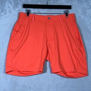 Redvanly Shorts Mens Medium Orange 7" Golf Performance Stretch Lightweight